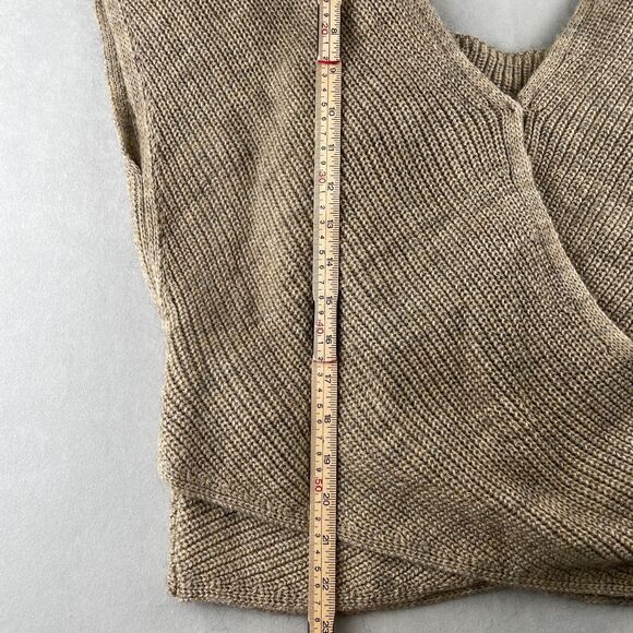 By Anthropologie Sweater Vest Women Small Beige Wrap Knit 2-Piece Boho OB1429125 - Picture 7 of 10